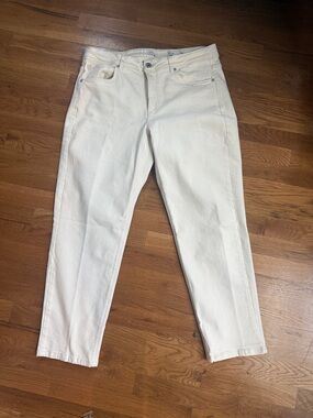 J.Jill High-Rise Straight Leg Winter White Jeans | Petite 16 🤍